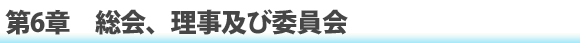 第6章　総会、理事及び委員会
